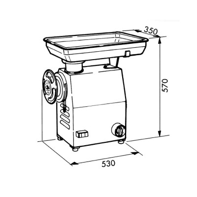 Picadora de carne MP-32MEC, 3 HP