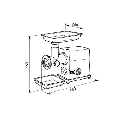 Picadora de carne MP-22 EURO, 1 HP