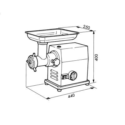 Picadora de carne MP-12 MEC, 1 HP