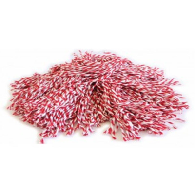 Algodón Blanco/Rojo cortado a medida 45 cms.