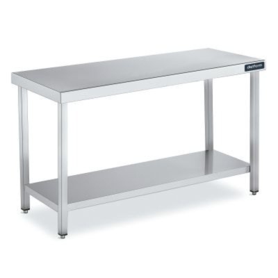 Mesa Central Inox. con estante Gama 500