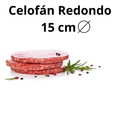Papel de celofán redondo 15 cms.