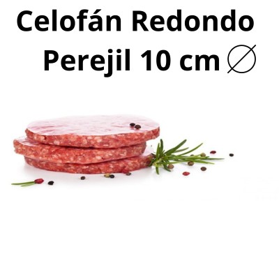 Papel de celofán redondo perejil 10 cm.