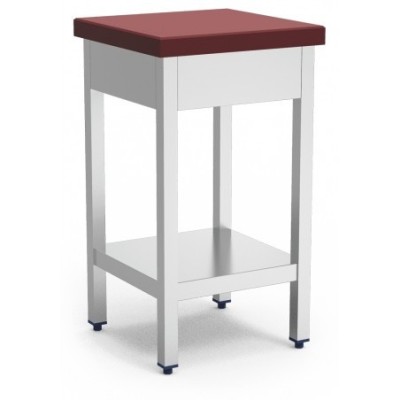 Tajo de corte acero-inox. y estante sobre Polietileno de 9 cm.