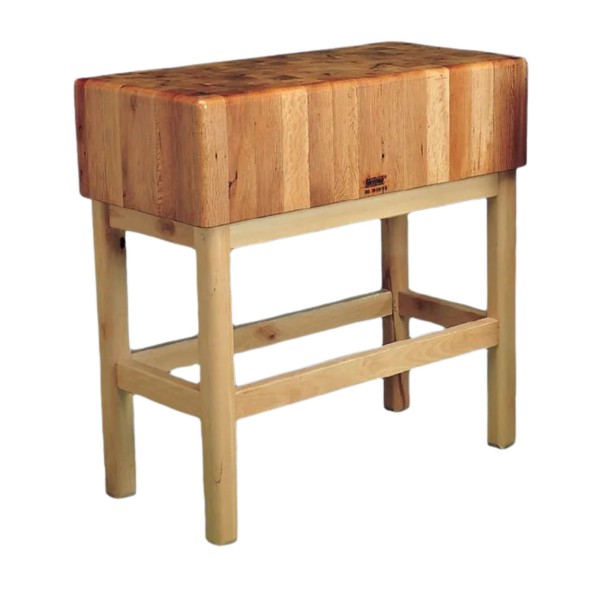 Tajo de 4 patas madera. Sin porta cuchillos. Altura total 90 cms