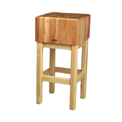 Tajo de 4 patas madera. Sin porta cuchillos. Altura total 90 cms