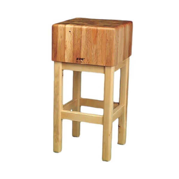 Tajo de 4 patas madera. Sin porta cuchillos. Altura total 90 cms