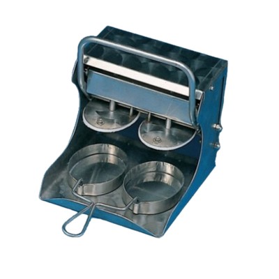 Formadora hamburguesa ovalado doble acero inox.